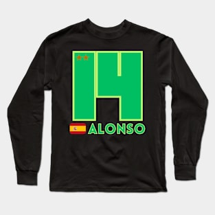 Fernando Alonso Number Design Long Sleeve T-Shirt